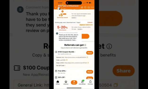 Temu Affiliate Program: How to Use Your Code #temuaffiliate #affilimarketing iate