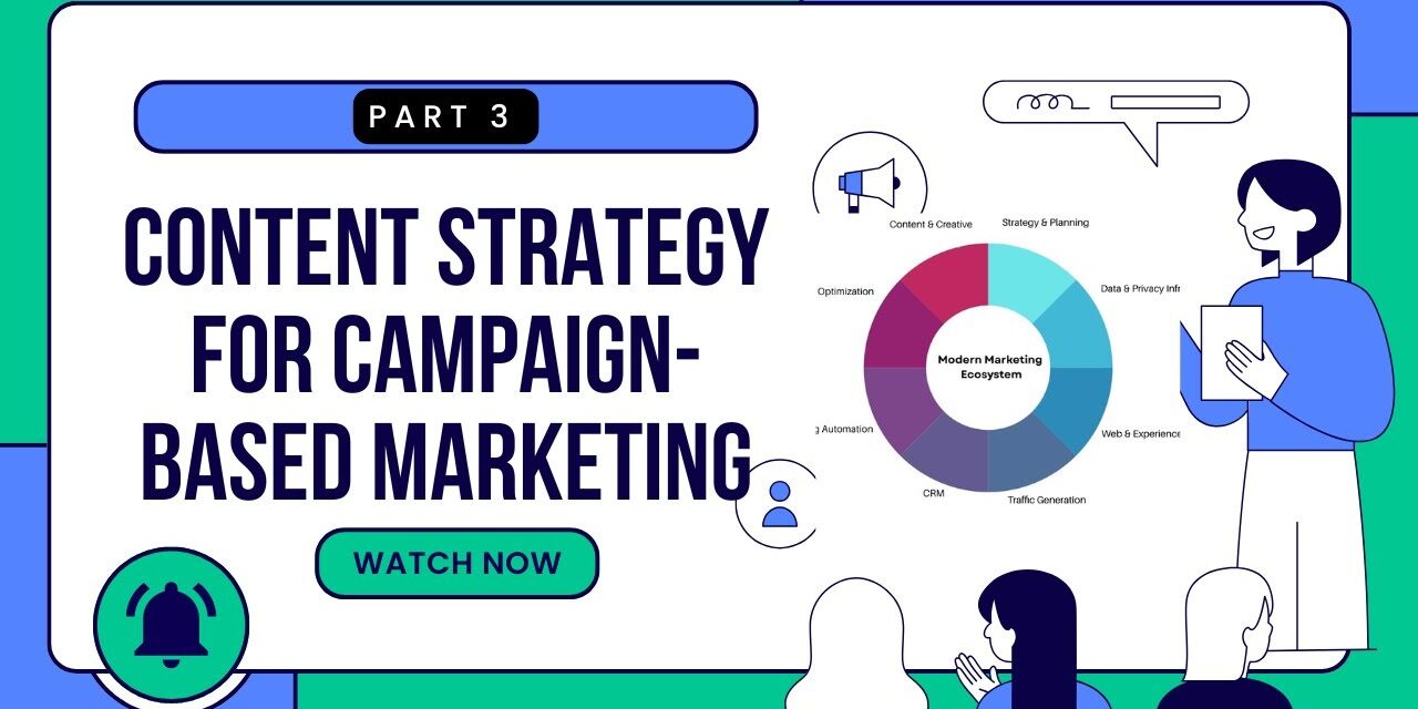 Part 3 : Content Strategy for Campaign-Based Marketing