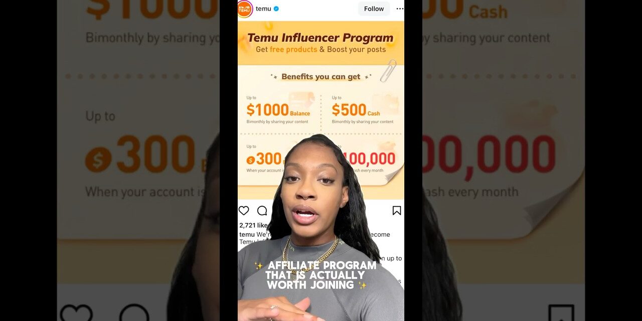 Temu Affiliate Influencer Program is worth the hype! #makemoneyonline #affiliatemarketing